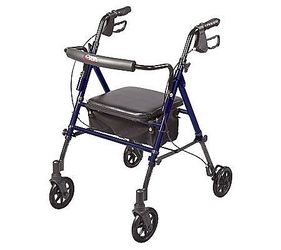 Carex Step-n-Rest Rollator with Padded & Adjustable Seat