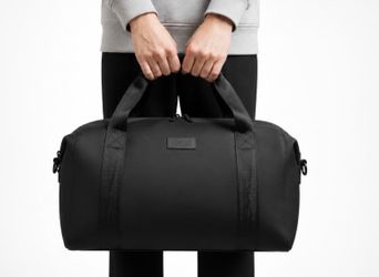 Extra Large Dagne Dover Landon Black Neoprene Weekender Duffel Carryall Clean Burbank Quick Pickup”
