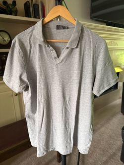 ASOS gray melange polo shirt