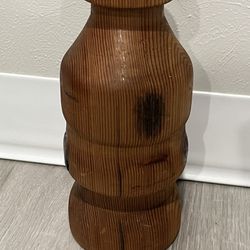 Wood Lathe Turned Made In Montana Candle Holder