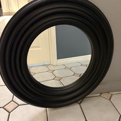Black wall mirror