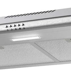 30" Under Cabinet Range Hood Stainless Steel 3 Speed Exhaust Fan LED Convertible