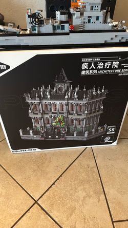 General Jim's 3-Level 7,357 Piece Lunatic Asylum Hospital Mad House – a City Modular Architecture Building Block Set | Compatible with Major Brick Bui