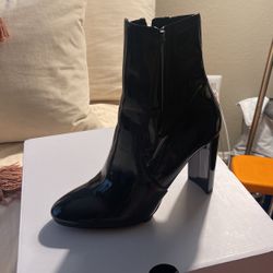 Black Leather Booties