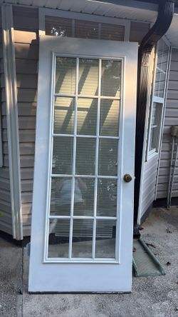 Metal back porch door