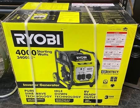 Ryobi RYI4022VNM - 4000W Gasoline Powered Digital Inverter Generator