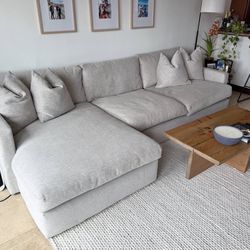 3 Piece Sectional Beige Couch