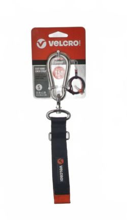 Easy Hang Garage Cinch Strap with Heavy Duty Carabiner Hook, Small