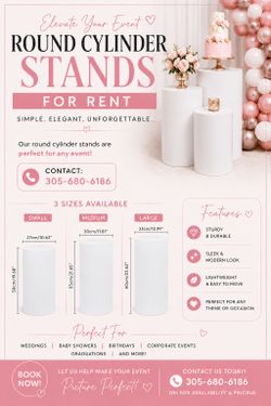 Round Cylinder Pedestals