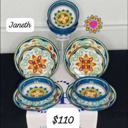 Vajilla De Melamine De Princess House 12 Piezas 