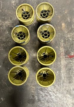 Go kart wheels.  Magnesium race kart wheels