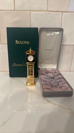 Bulova Limited Edition Miniature Gold Grandfather Clock