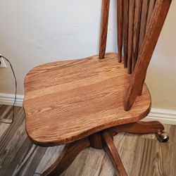 Wood  Chair With Weels