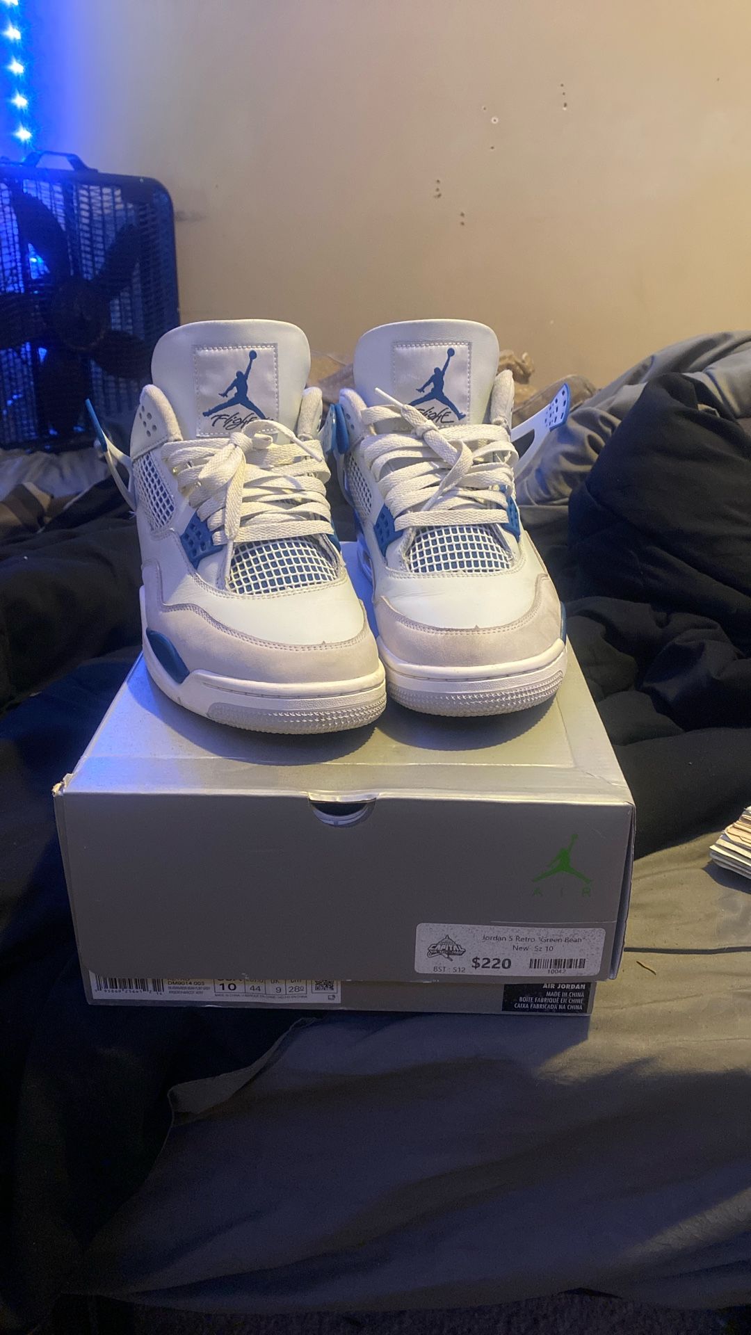 Jordan 4 Military blue