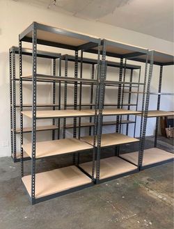 Industrial Racks 48 in W x 18 in D Used 5 Tier Storage Shelving Delivery Available