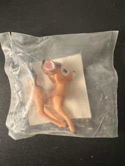 Vintage 1988 Walt Disney BAMBI THE DEER 3" Action Toy McDonald's NEW SEALED