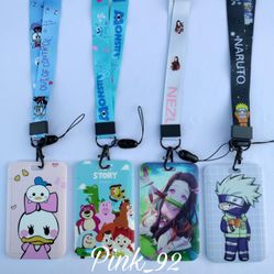 DISNEY & ANIME LANYARD with ID BADGE PASS CARD HOLDER