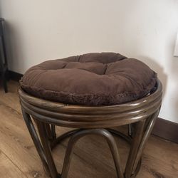 Espresso Brown Bamboo Footstool/Ottoman