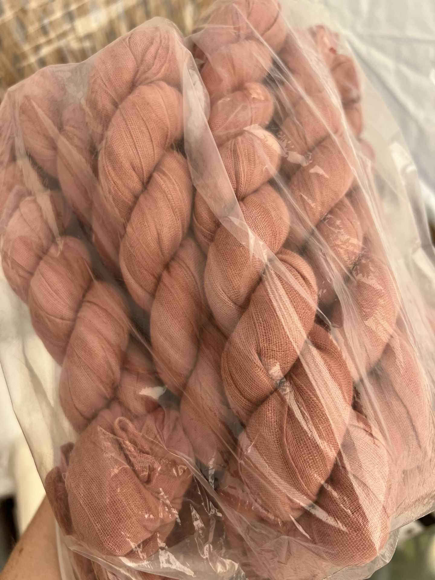 10 Rust dark Orange Dark Pink Fall Autumn Cheesecloth Table Runners