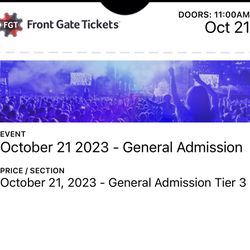 When We Were Young Ticket