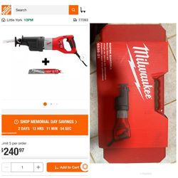 15 Amp Sawzall Milwaukee Tool 