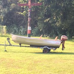 10 Ft Myers Boat Trailer Restord 1956 Johnson 71/2 Ho