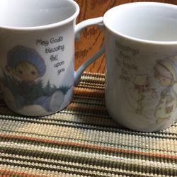 2 Precious Moments Collectible Mugs, 1983 And 1985