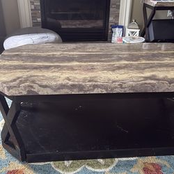 Faux marble table