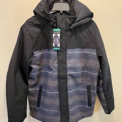Pendleton Men’s Jacket Sz Small Blue Softshell Wool Full Zip Removeable Hood