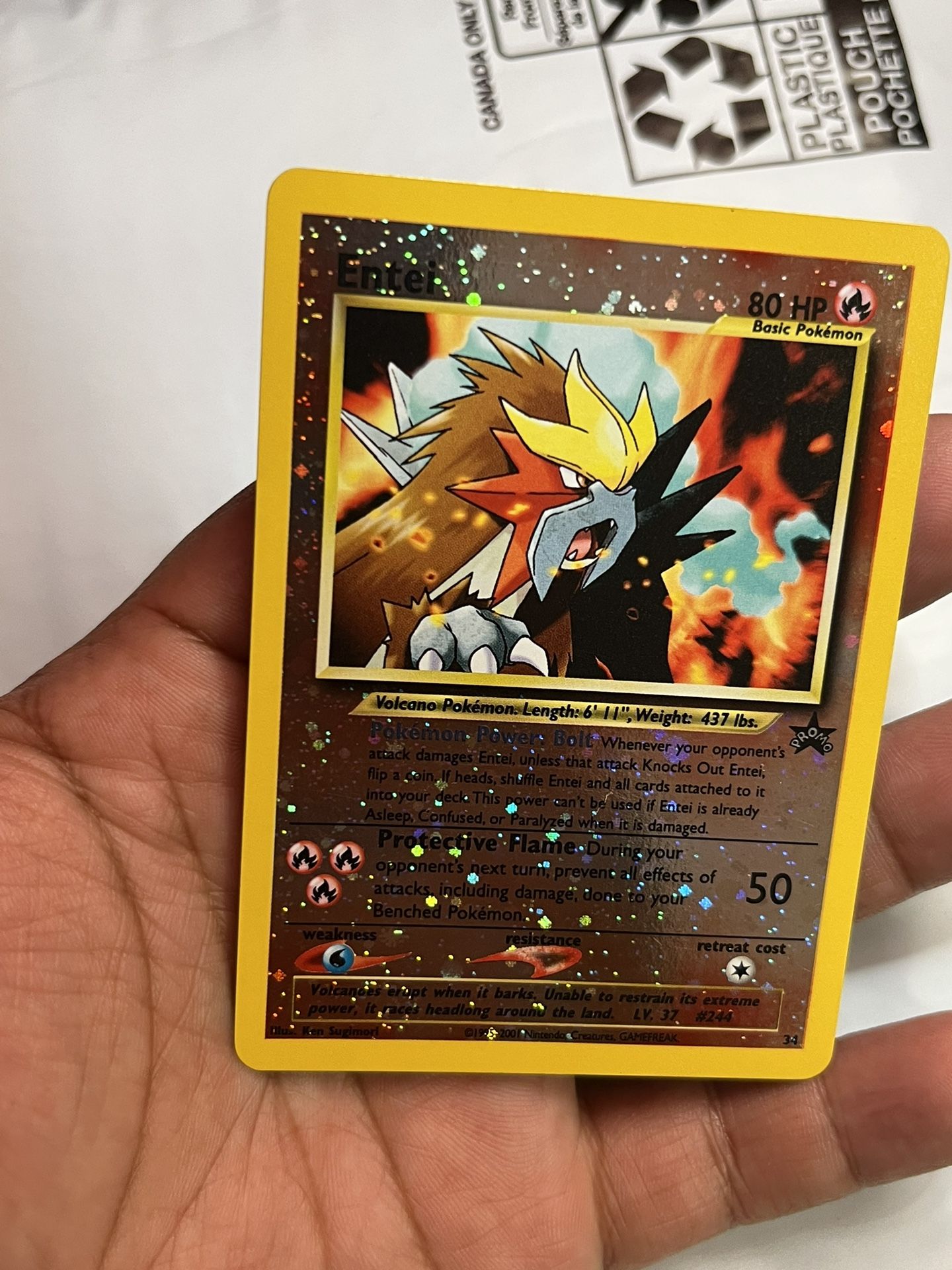 promo entei pokemon card PSA 10 - GEM MT] #244 - This listing is for a Pokemon promo reverse holo card. Entei Black Star Promo #34