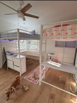 Twin and Full desk bunks