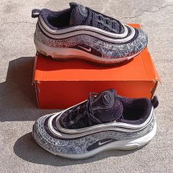 Nike Air Max 97 Black/White Snakeskin W8.5/7Y 