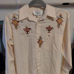 Vtg. Men's Thunderbird Western Long Sleeve Button Up