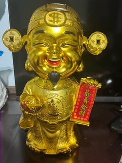 New Golden Buddha of Wealth Figurine