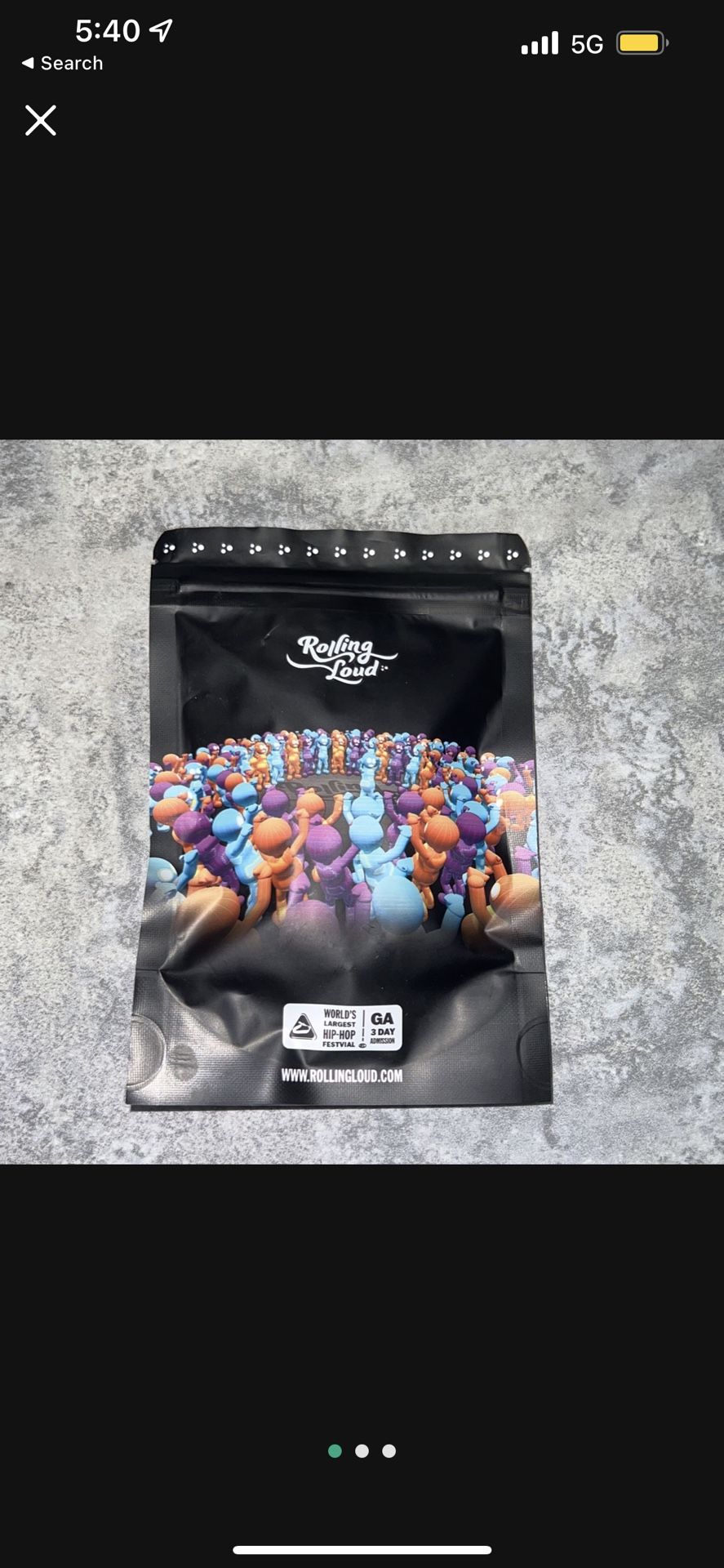 Rolling loud Ga wristband