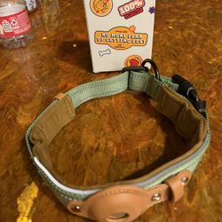 NEW！AirTag Dog Collar Green, Medium Size
