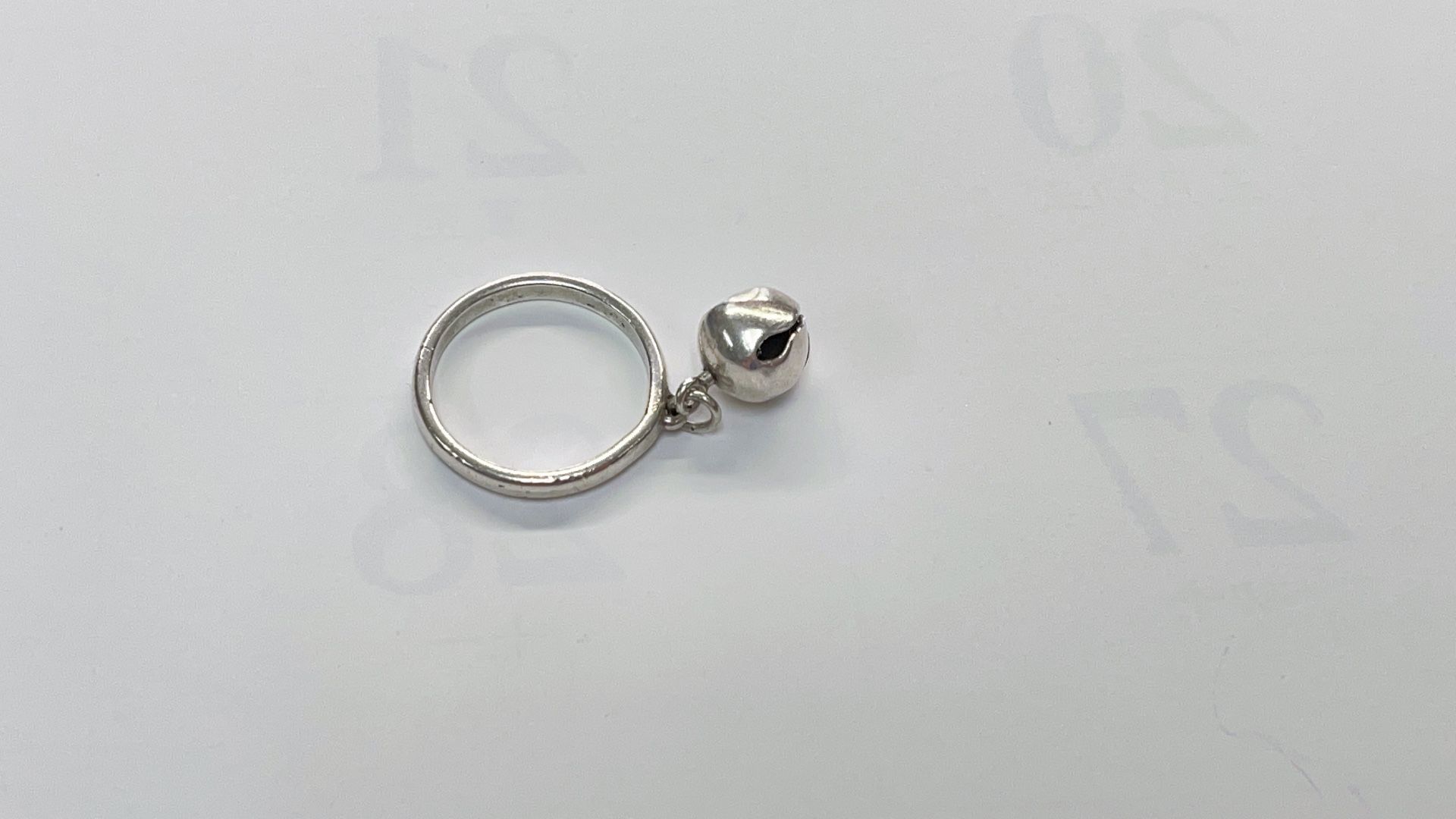 James Avery Sterling Silver ring with Jingle Bell Charm