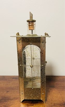 Vintage Ucagco Metal and Glass Decanter Made in Japan