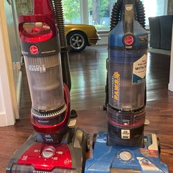 2 Hoover Vacuums - Both Need Some Repair