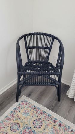 Classic Black Wicker Chair