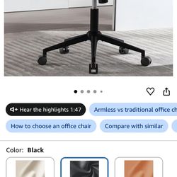 Black Mid-Century Modern Office Chair