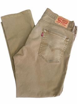 Levi's 501 Jeans Mens 33x30 Tan/Khaki Denim Original Fit Straight Leg