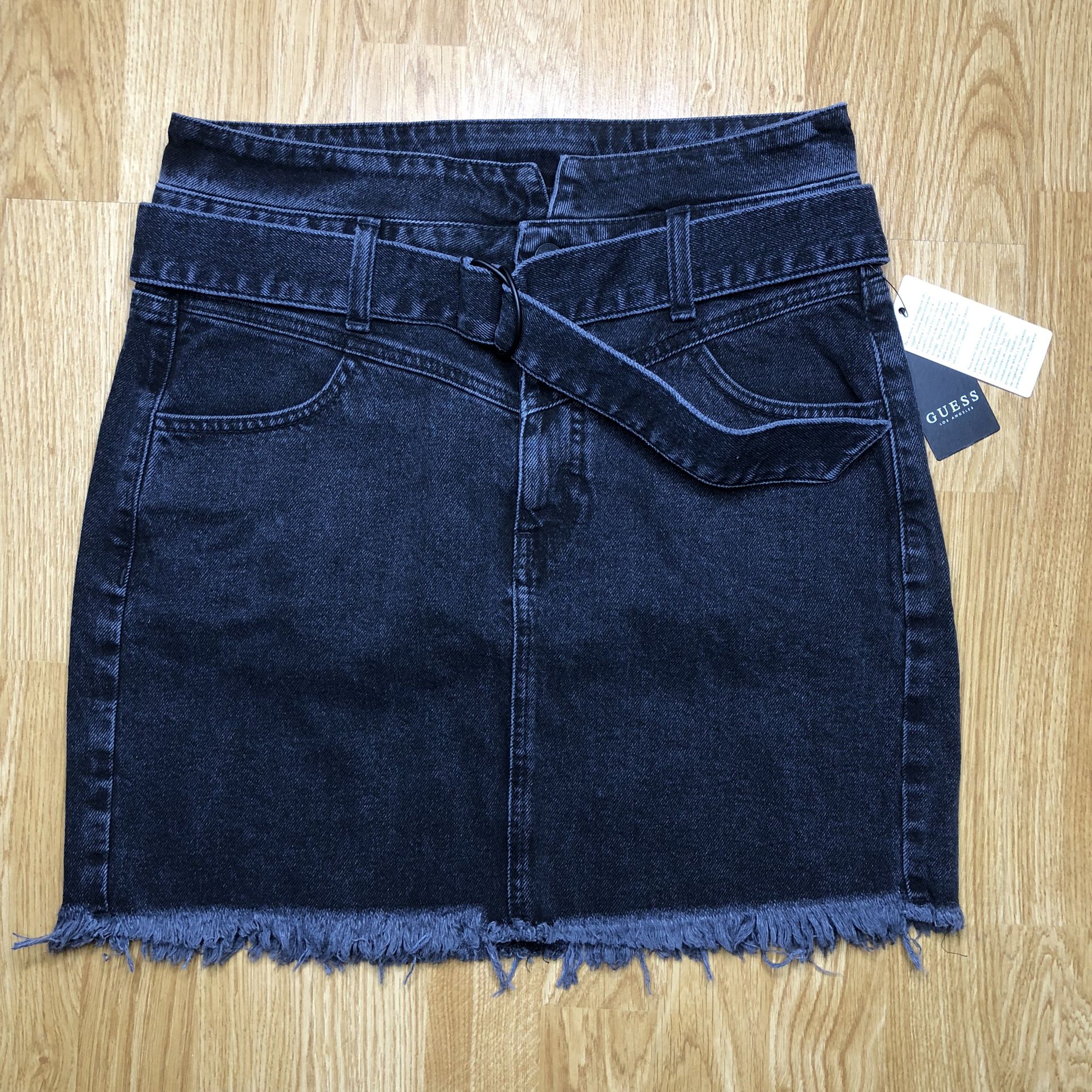 Guess Skirt Womens Medium Black Denim