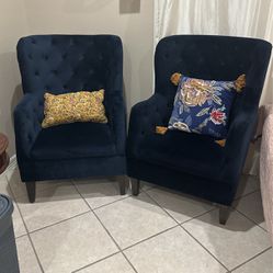 Tufted Velvet Armchairs 
