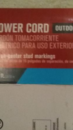 Power cord, indoor outdoor extension cord