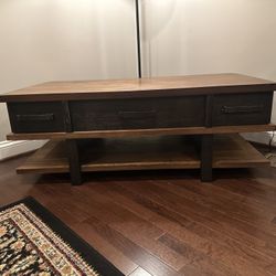 No Flimsy Lift Top Coffee Table Here!