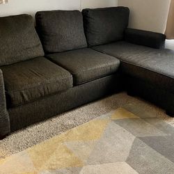 Modern Gray Gardiner Sofa w/ Reversible Chaise