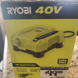 Charger Rapid Ryobi 40v $25