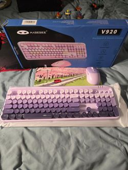 New pink wireless combo keabord and mouse
