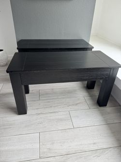 2 Black Benches 